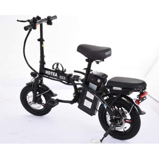 Black Folding Electric Bike 250W – Removable Battery, Fat Tire, Ideal for Beach & Snow, Adults & Teens