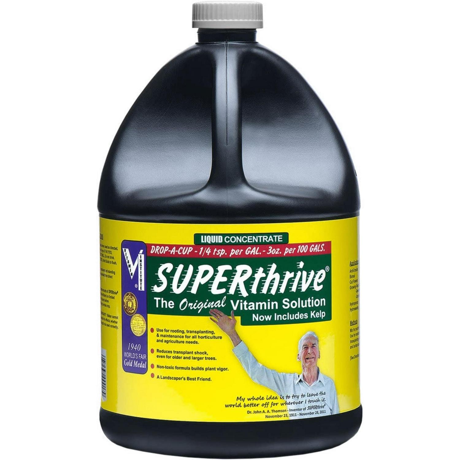 Superthrive Plant Vitamin Solution, 1 Gal – Boosts Growth & Reduces Shock, Ideal for All Gardens