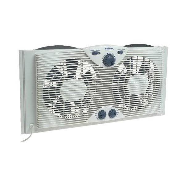 Holmes HAWF2041 Dual Blade Window Fan with Thermostat, 3 Speeds, Fits 24-37′′ Windows, White