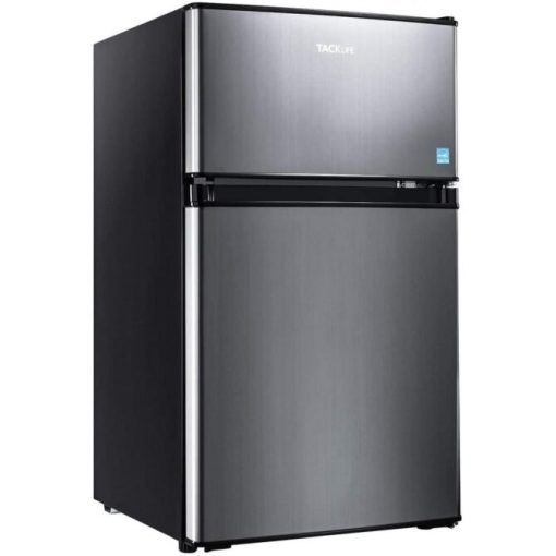 Compact 2-Door Mini Fridge with Freezer, 3.1 Cu.Ft, LED Light, Energy Efficient, Adjustable Temperature