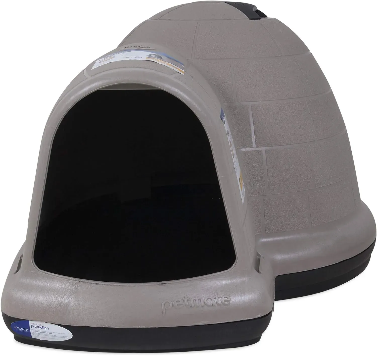 Petmate Indigo Dog House (Igloo Dog House, Made in USA with 90% Recycled Materials, All-Weather Protection Pet Shelter) for XL Dogs -90 to 125 pounds, Made in USA