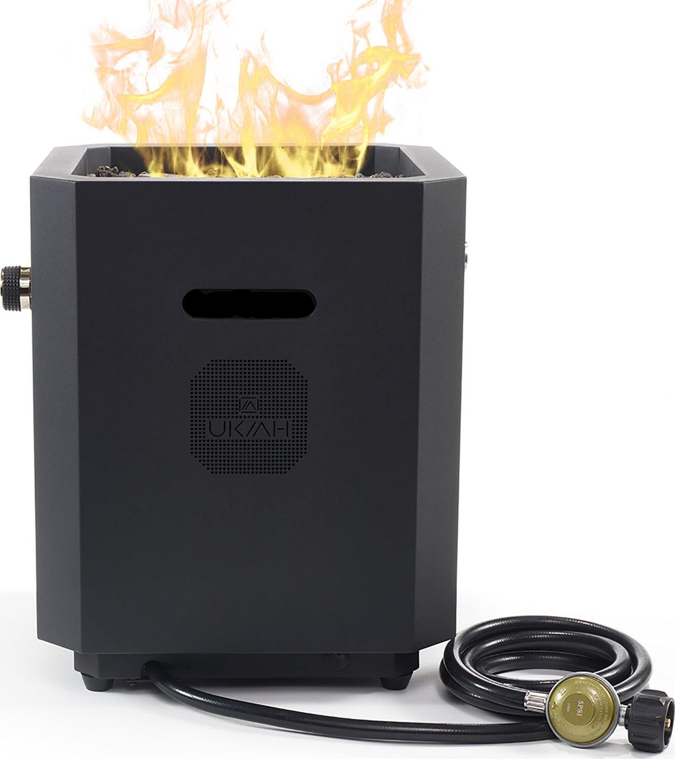 Ukiah Note Portable Propane Fire Pit with Beat to Music Tech & Bluetooth Audio System