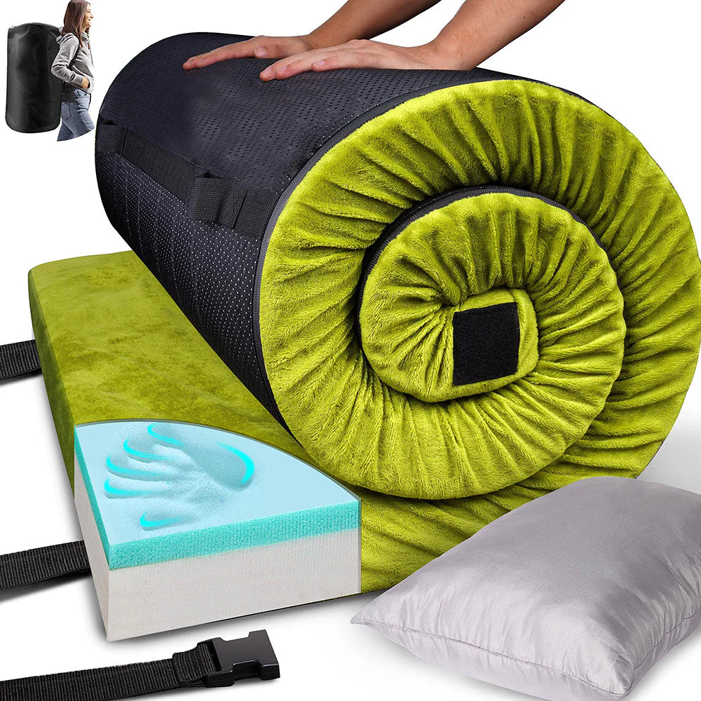 Thick Memory Foam Camping Mattress Sleeping Pad [Car/Cot]