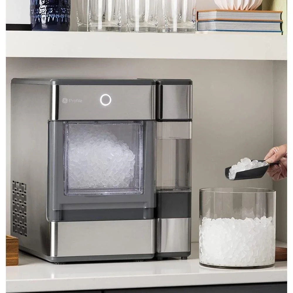 GE Profile Opal Countertop Nugget Ice Maker, Stainless Steel with LED, Bluetooth-Enabled, 24 lbs/day