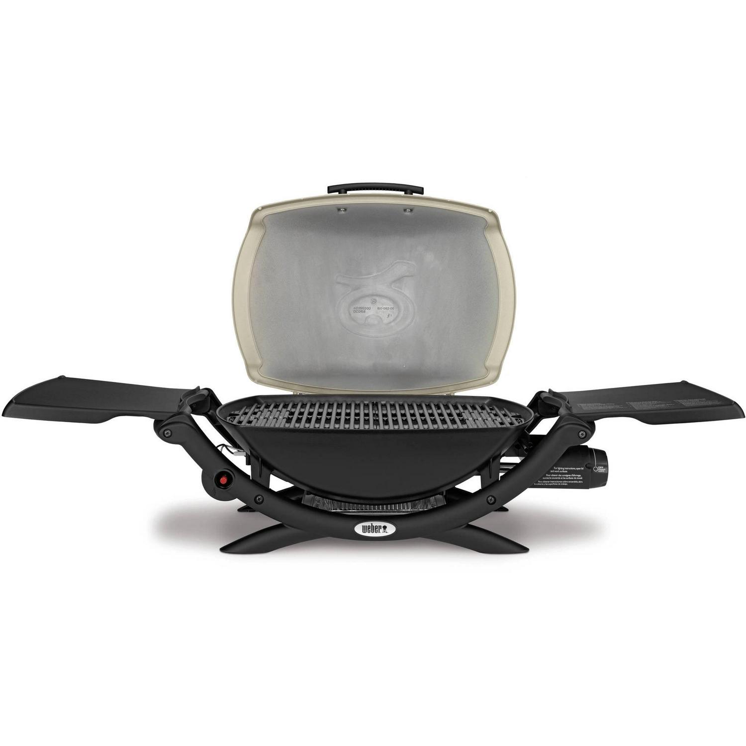 Weber Q2000 Portable Propane Gas Grill, 280 sq. in. Cooking Area, Cast-Iron Grates, Push-Button Ignition