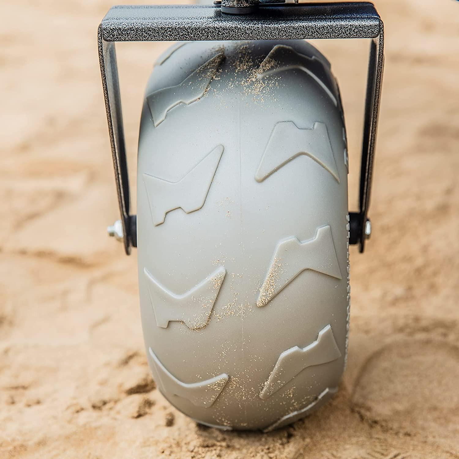 Sorin Outdoor Heavy Duty Foldable Beach Cart with Balloon Wheels – Easy Setup, Durable Fabric, Versatile Use for Sand and Camping