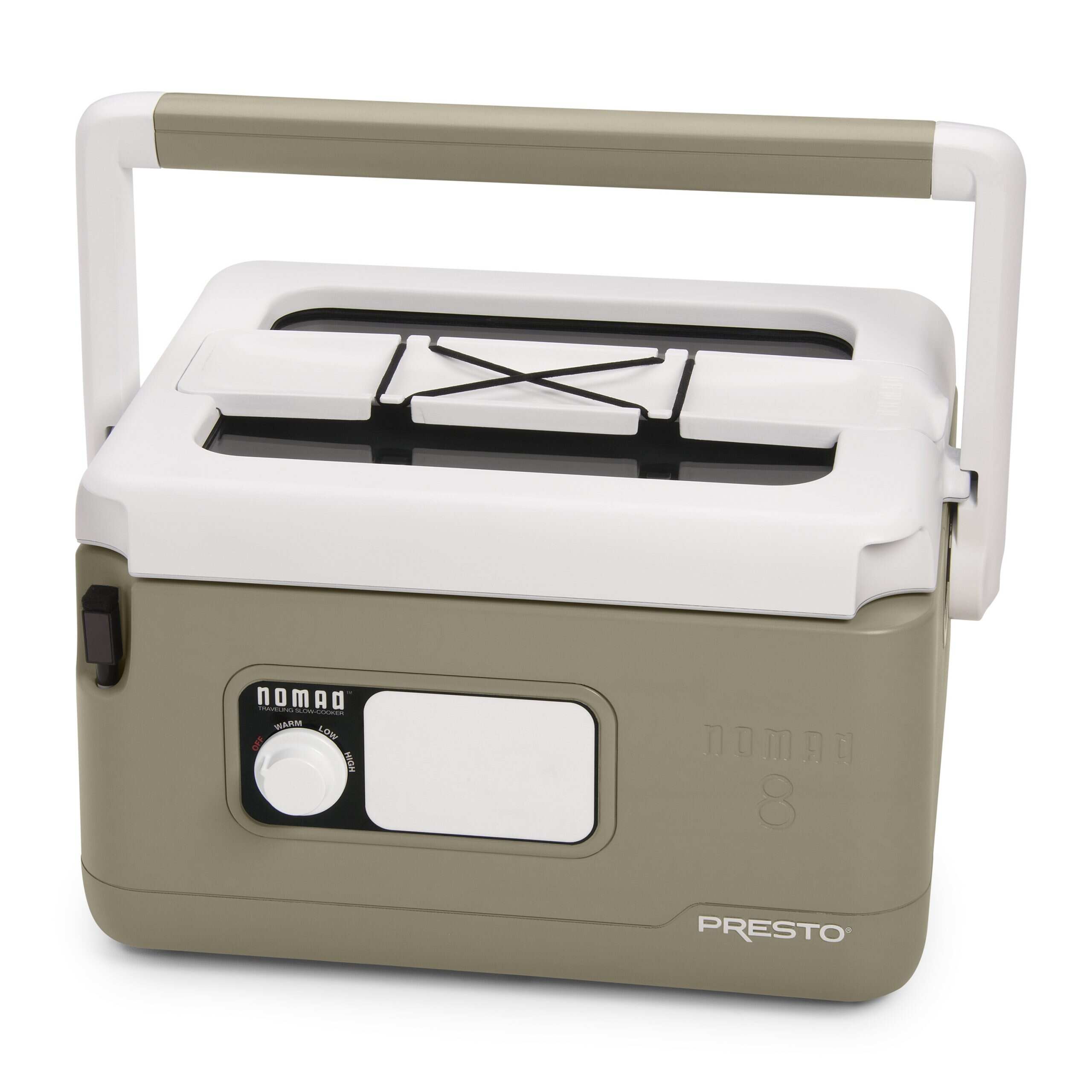 Presto 8-Quart Nomad Traveling Slow Cooker with Cool-Touch Design, Locking Lid & Removable Nonstick Pot
