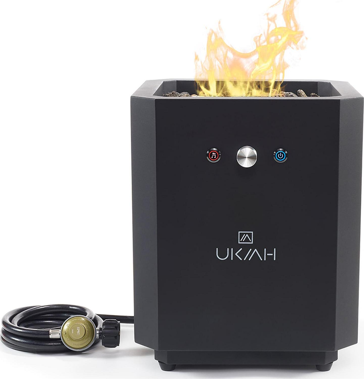 Ukiah Note Portable Propane Fire Pit with Beat to Music Tech & Bluetooth Audio System