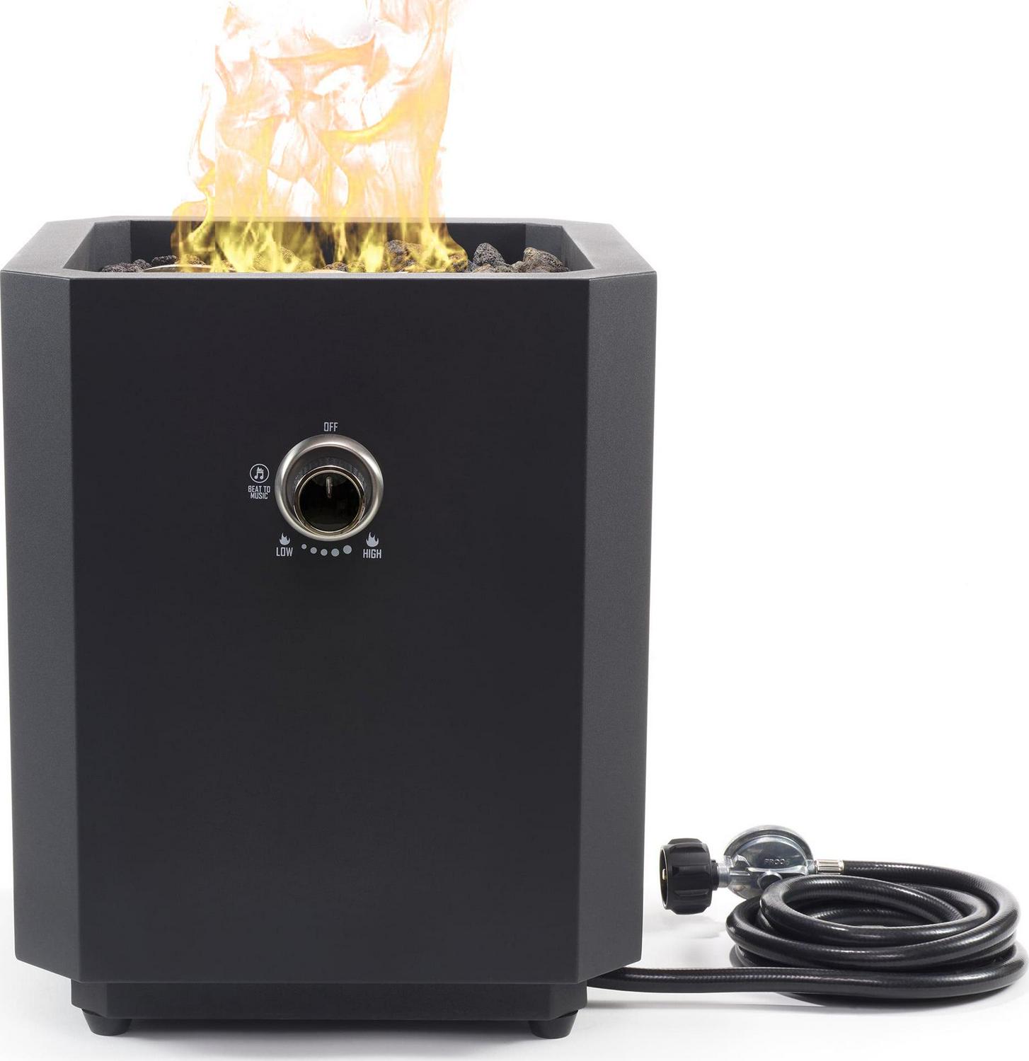 Ukiah Note Portable Propane Fire Pit with Beat to Music Tech & Bluetooth Audio System