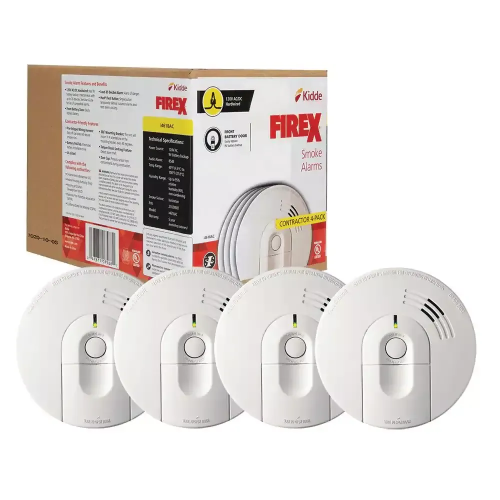 Firex 4-Pack Hardwired Smoke Detector with Ionization Sensor