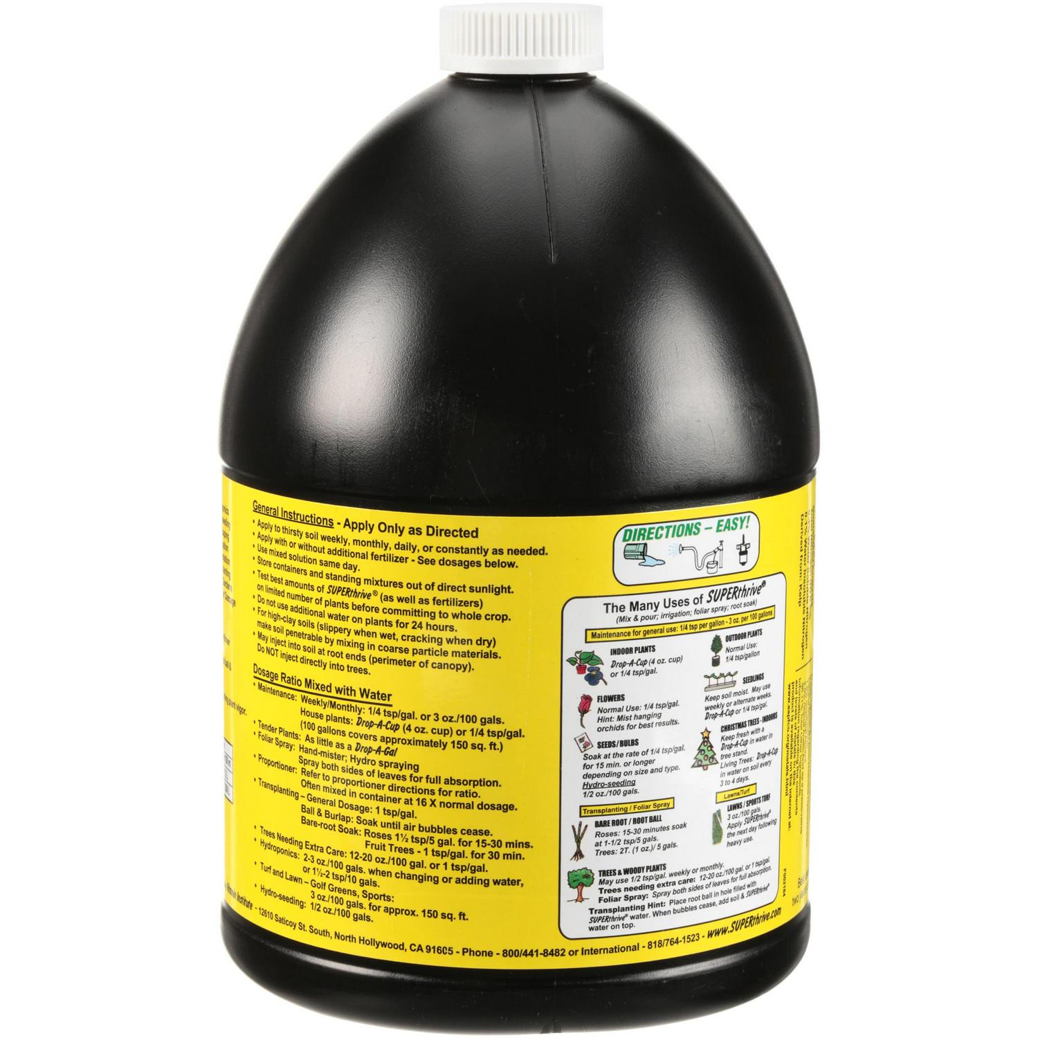 Superthrive Plant Vitamin Solution, 1 Gal – Boosts Growth & Reduces Shock, Ideal for All Gardens