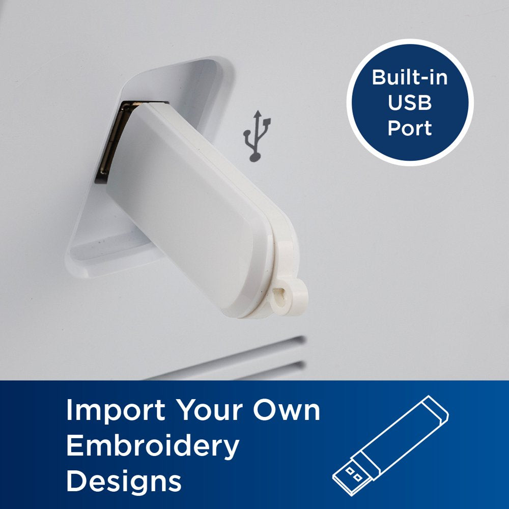 Brother PE800 Computerized Embroidery Machine, 5′′x7′′ Area, LCD Screen, 138 Designs, USB, 11 Fonts