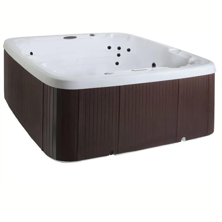 Lifesmart Spas 110 Volt 7 - Person 22 - Jet Square Plug And Play Hot Tub with Ozonator in Espresso
