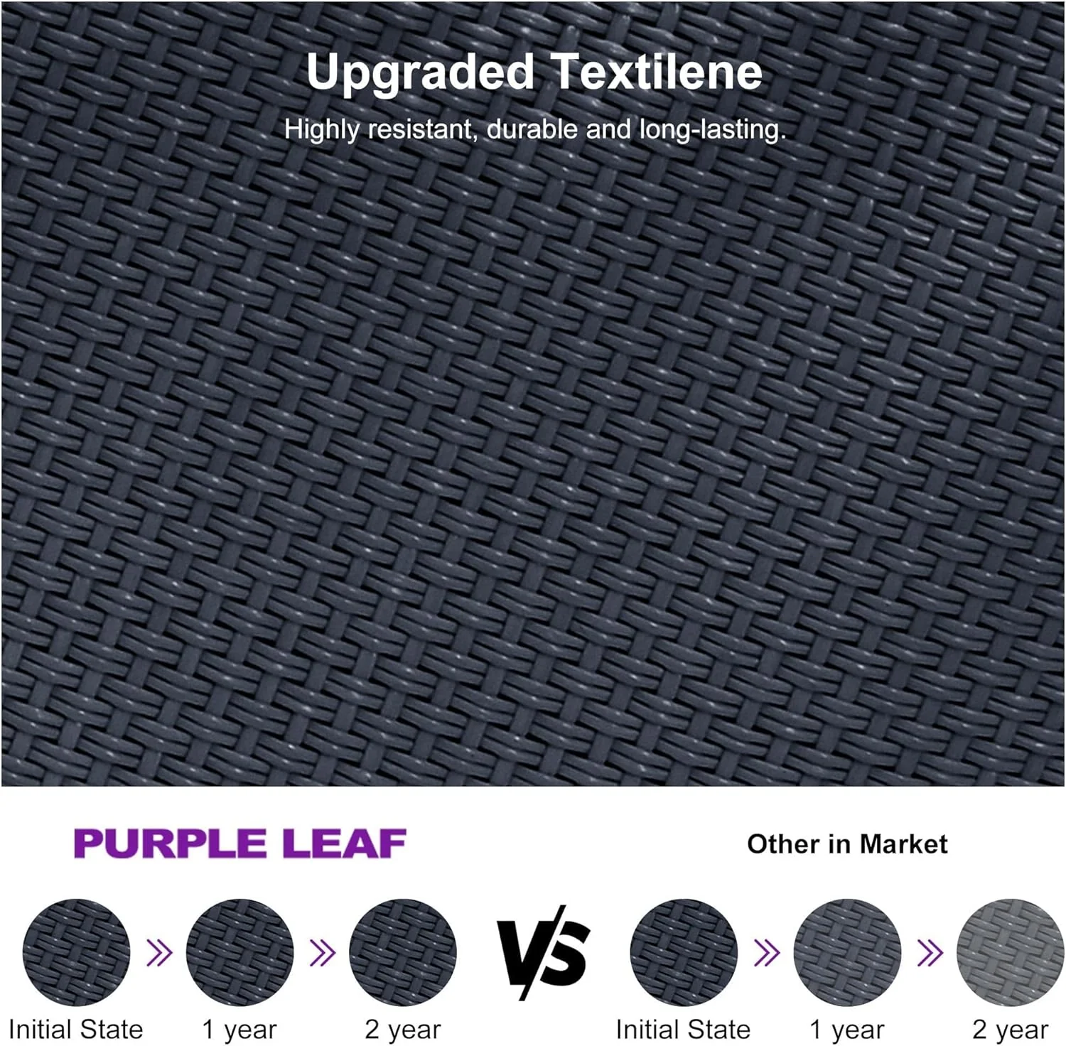 PURPLE LEAF Patio Tanning Lounge Chair Set with Face Down Hole Outdoor Aluminum Adjustable Reclining Chairs Wheels Pillows and Table for Poolside Beach Sunbathing Lounger, Beige