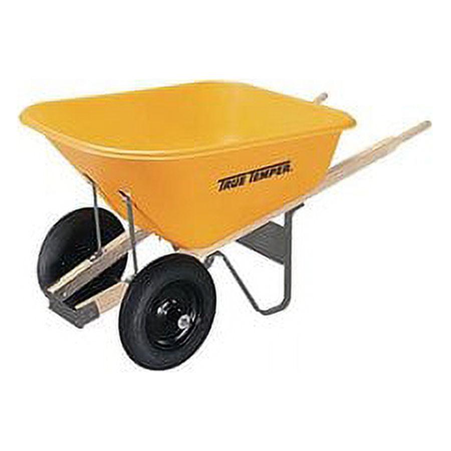 Ames 8 Cu Ft Poly Wheelbarrow with Dual Tires – Durable Plastic Construction