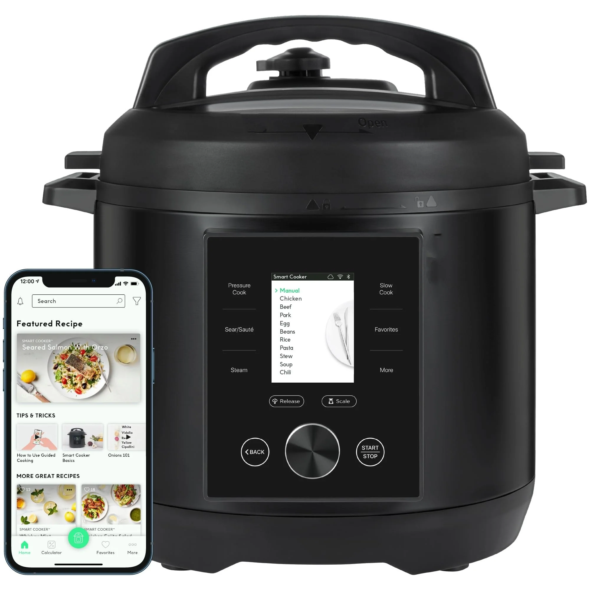 Smart Pressure Cooker 10 Cooking Functions & 18 Features, Built-in Scale