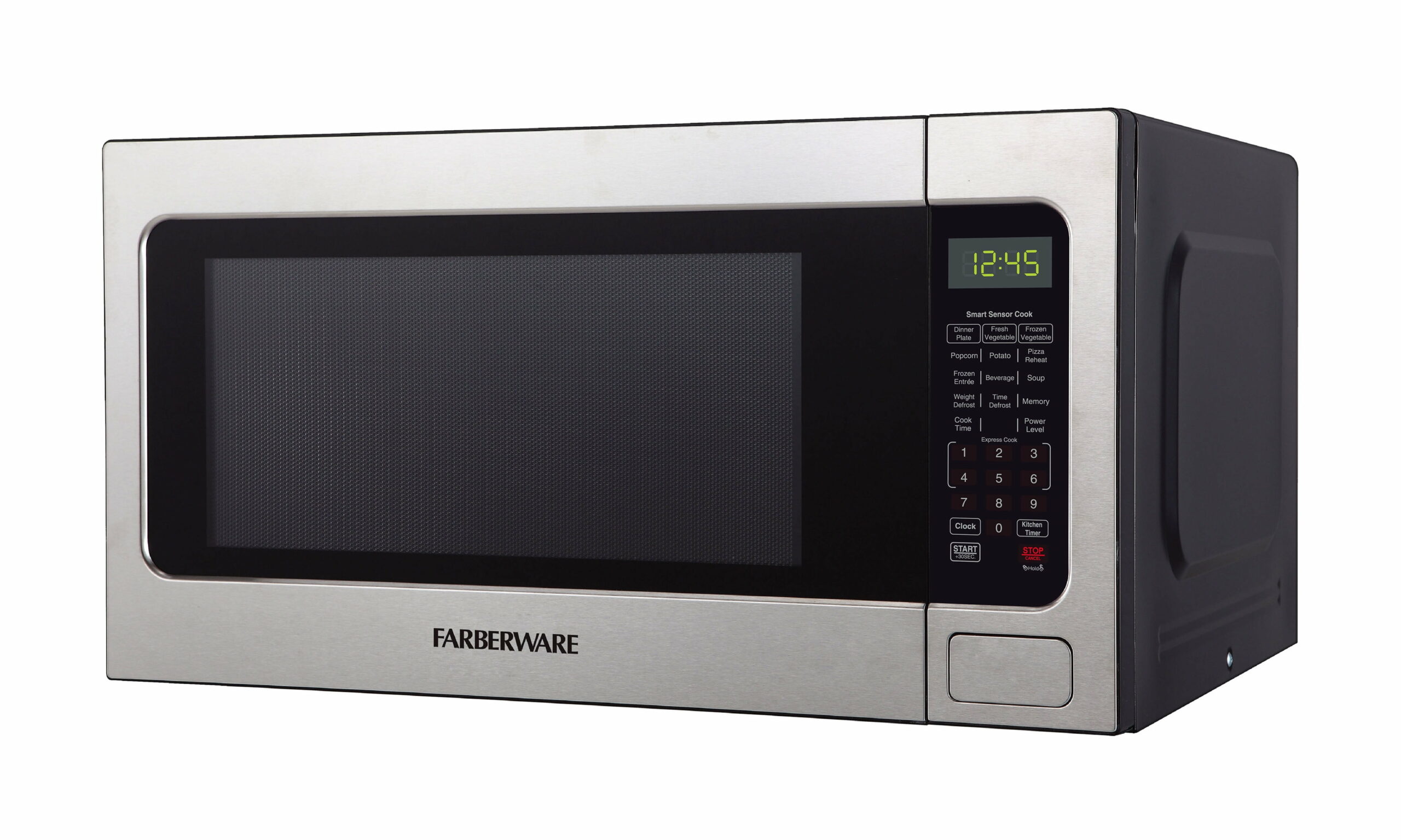 Farberware Professional 2.2 Cu. Ft. Stainless Steel Microwave Oven, 1200W, LED Display, Sensor Cooking, Child Lock