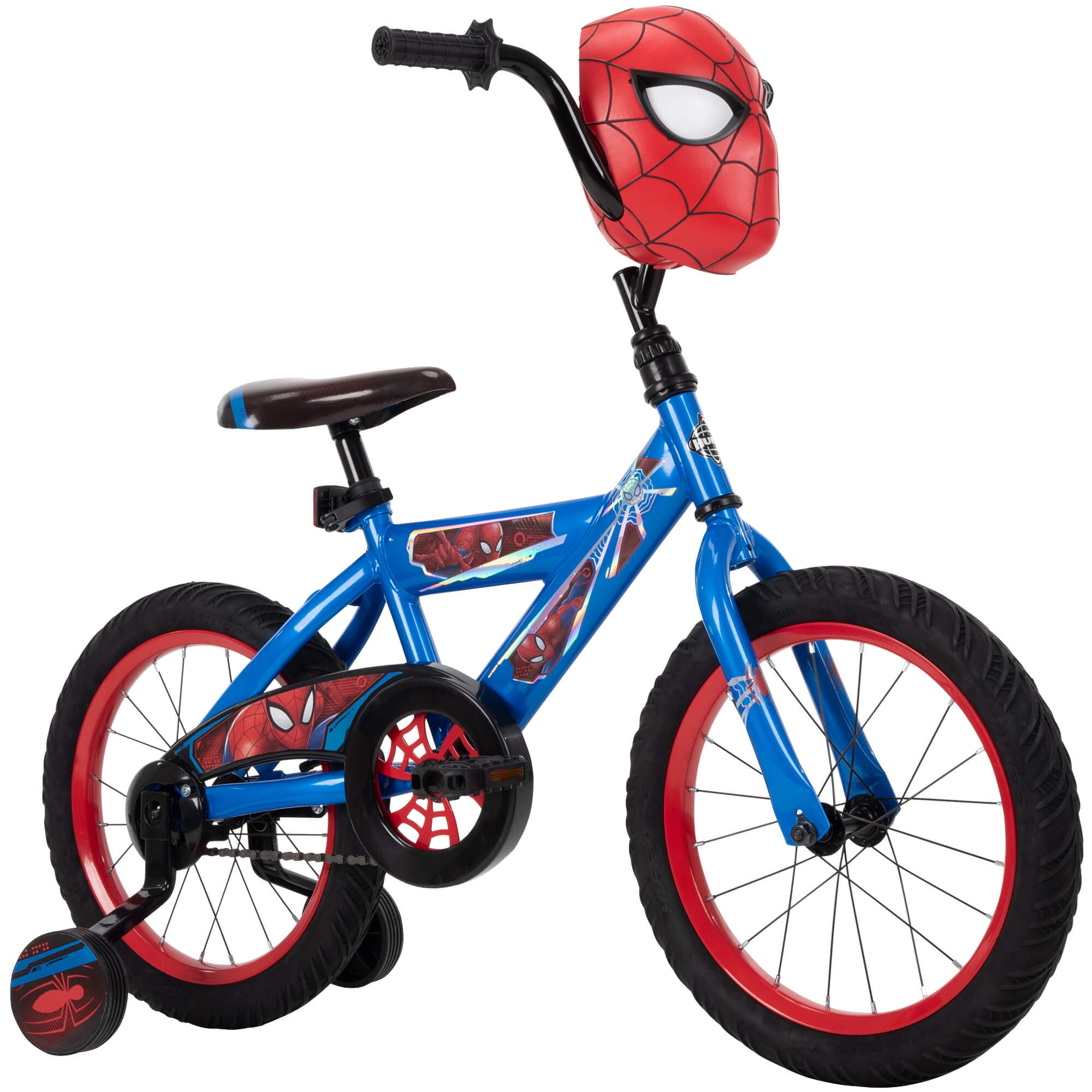 Huffy Marvel Spider-Man Kids Bike, 16′′ Wheels, Ages 3+, Training Wheels, Steel Frame, Coaster Brake