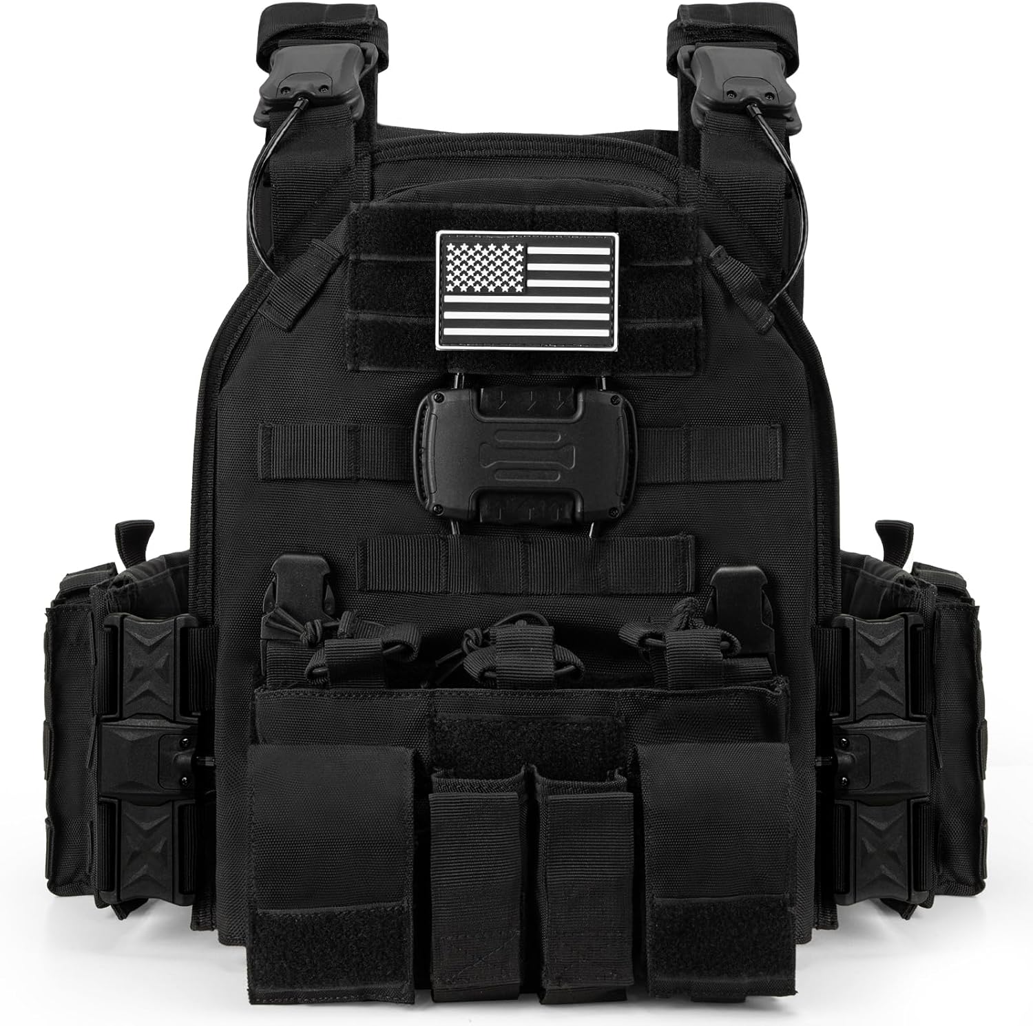 Magnetic Tactical Vest for Men: Plate Carrier Vest Quick Release One-Button Disassembly Lightweight Vest