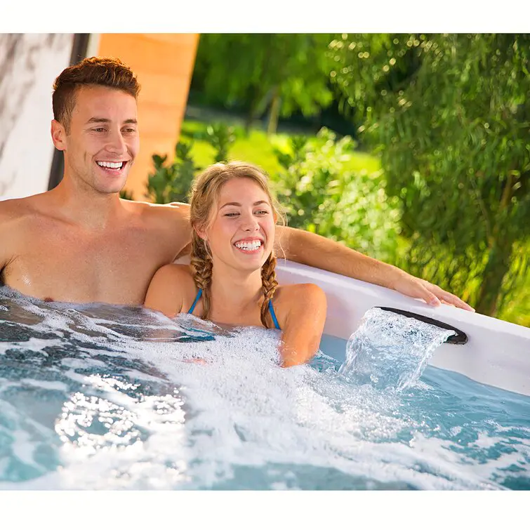 Lifesmart Spas 110 Volt 7 - Person 22 - Jet Square Plug And Play Hot Tub with Ozonator in Espresso