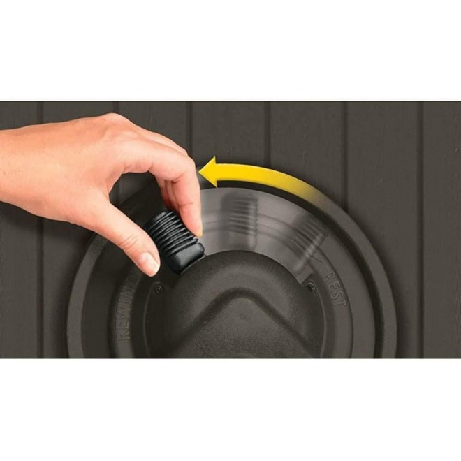 Suncast Aquawinder 125′ Auto Rewind Hose Reel, Water-Powered, Java, 2 Pack