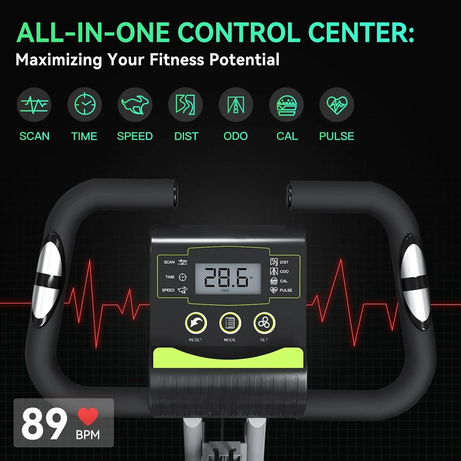 Foldable Exercise Bike Stationary Bikes for Home, 5 IN 1 Indoor Workout Bike, Cycling Bike with 16-Level Quiet Magnetic Resistance, 6.6 LBS Flywheel and 300LBS Capacity, 2025 Designed 817 X-bike