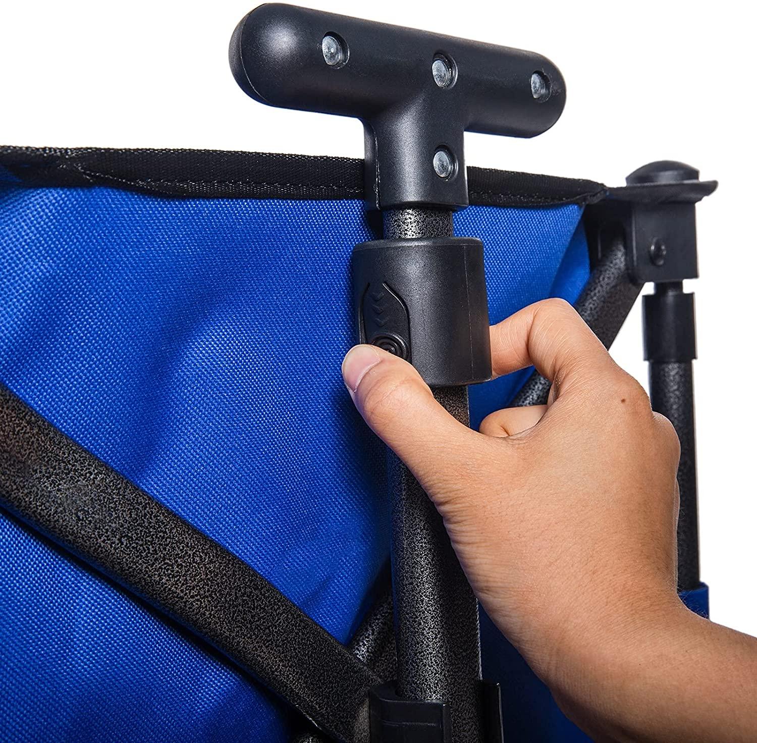 Sorin Outdoor Heavy Duty Foldable Beach Cart with Balloon Wheels – Easy Setup, Durable Fabric, Versatile Use for Sand and Camping