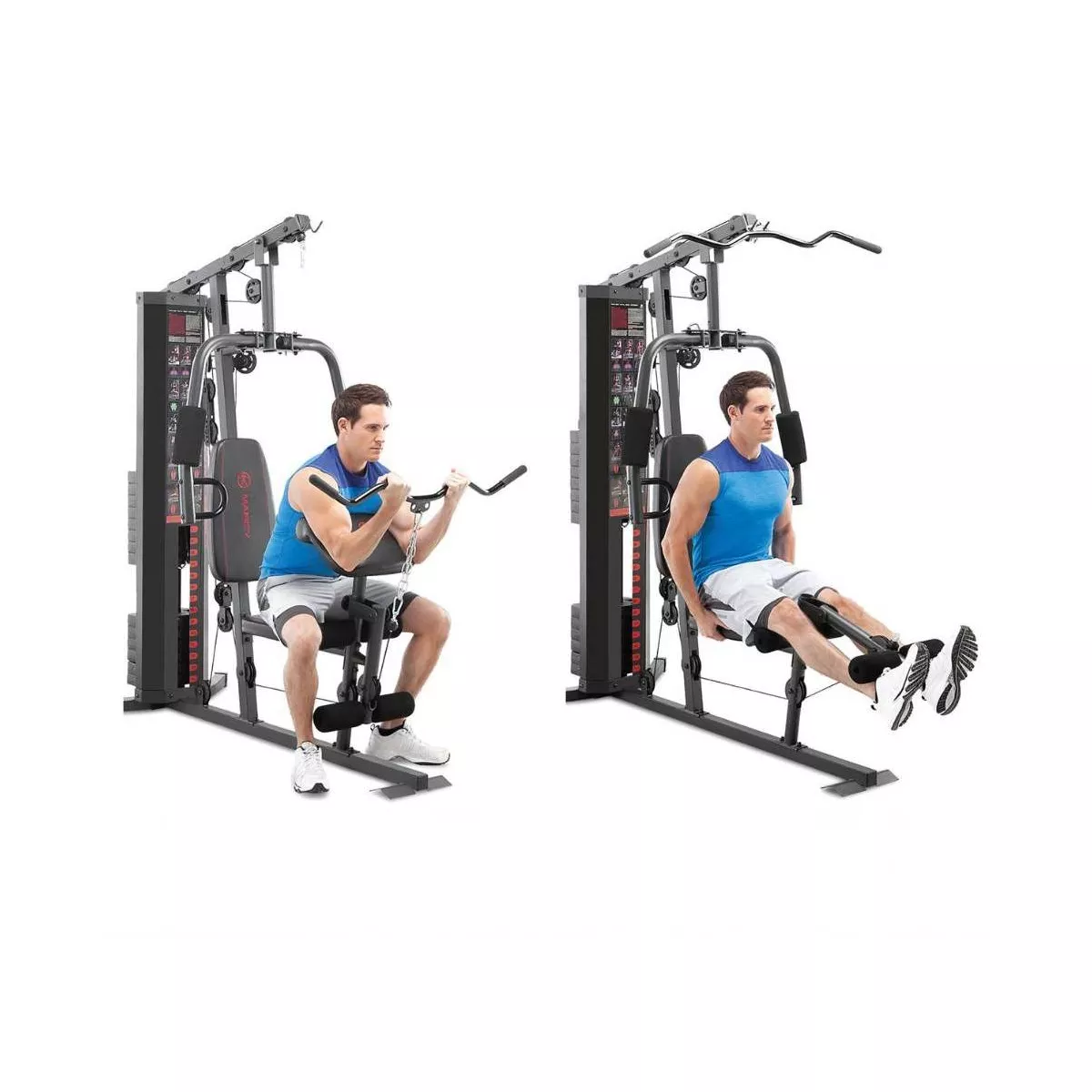Marcy MWM-990 Home Gym, 150lbs Stack, Steel Frame, Dual-Action Arms, Compact Design