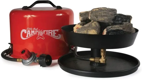 Camco Little Red Campfire 11.25′′ Portable Propane Fire Pit with 65,000 BTU for Camping & Patios