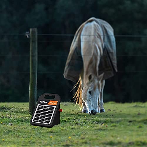 Andmon Solar Electric Fence Charger 10 Miles, 0.11 Joule, Portable with Day/Night Mode, 360° Rotation, 2 Miles Coverage