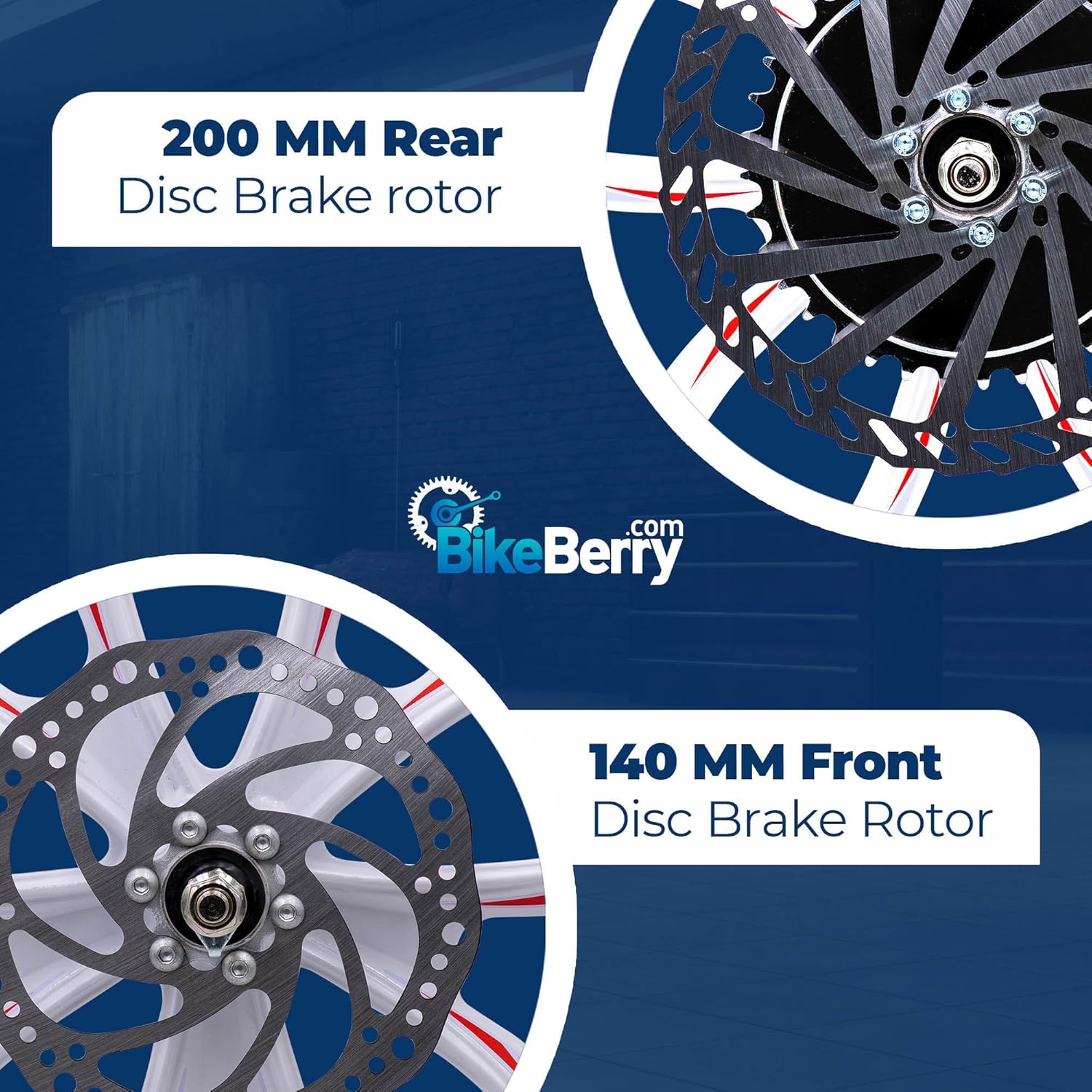 BBR Tuning 26′′ Heavy Duty 10-Spoke STAR Mag Wheel Set for Motorized Bikes, Disc Brake Compatible, Durable & Stylish Design