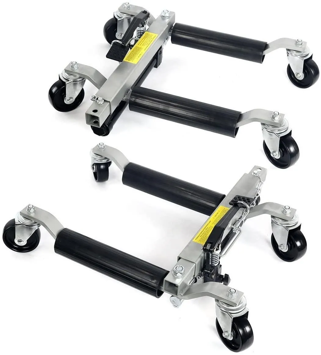 Stark 4-Pack Wheel Dolly Car Skates, 1500LBS Capacity, Hydraulic, Ratcheting Foot Pedal, Universal Wheels, Steel Construction
