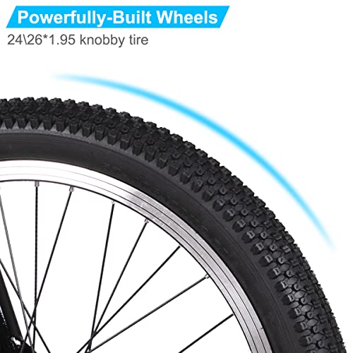 Hiland 26′′ BMX Bike for Beginner to Advanced Riders, Steel Frame, Blue, Includes 2 Pegs, Linear-Pull Brake