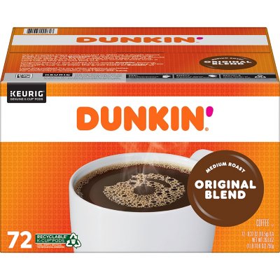 Dunkin’ Donuts Original Blend Coffee K-Cups, 72 Count – Premium Arabica, Keurig Compatible
