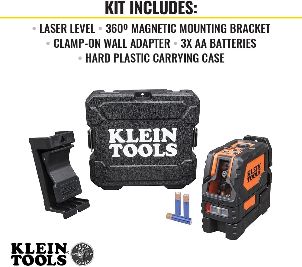 Klein Tools 93LCLS Self-Leveling Laser Level with Plumb Spot & Magnetic Mounting