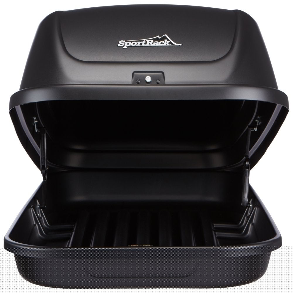 SportRack SR7040 Getaway L Roof-Mount Cargo Box, 15 Cu Ft, Black, UV-Resistant, Fits Most Crossbars