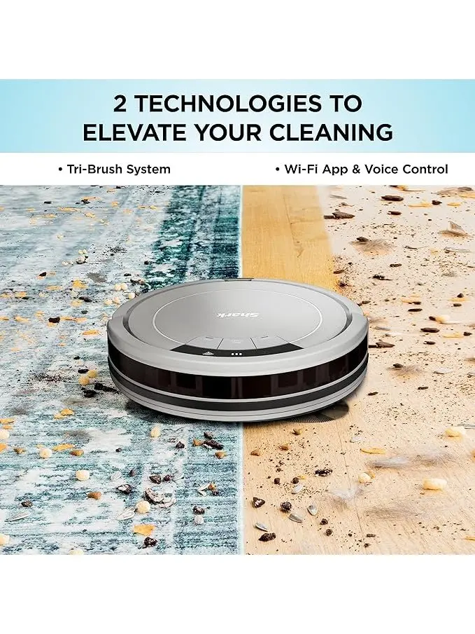 Shark AV752 ION Robot Vacuum, Tri-Brush, WiFi, 120 Min, Alexa Compatible, Multi-Surface, White
