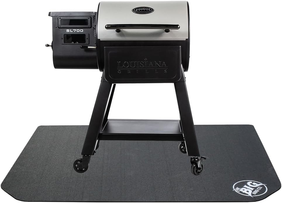 The Big BBQ Company Heavy Duty Rubber Grill Mat 36′′x48′′ | Flame & Weather Resistant, Easy Clean, USA Made