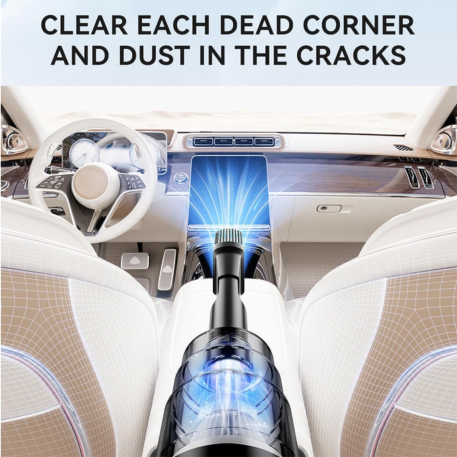 Generic Portable Cordless Handheld Vacuum Cleaner, 120W, 280ml Capacity, Blue – Lightweight & Compact for Car and Home Use