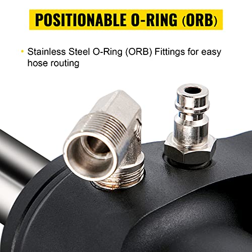 VEVOR Hydraulic Steering Cylinder for 300HP Outboard Boats, Crush Resistant, Aluminum Alloy, ORB Fitting, Two-Way Lock