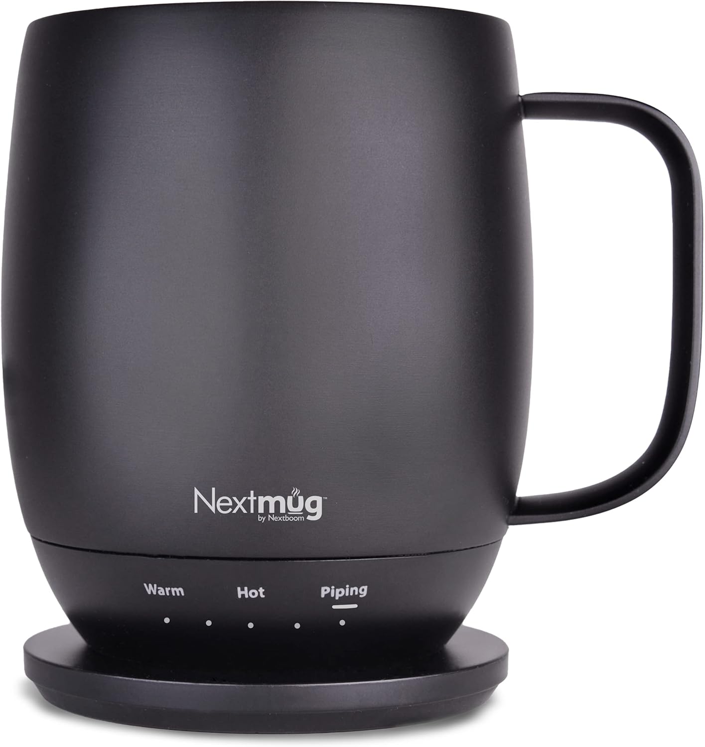 Nextmug Temperature-Controlled Self-Heating Coffee Mug, Black, 14 oz, Ceramic Finish, Smart Tech