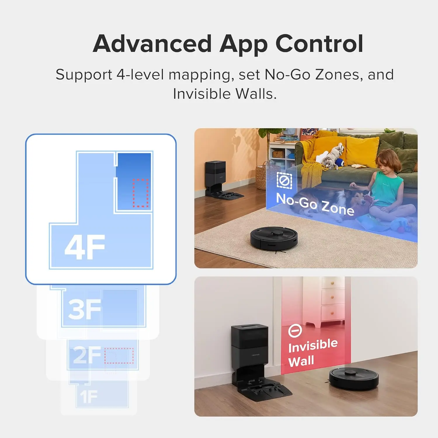 Roborock Q5+ Robot Vacuum, Self-Empty Dock, 2700Pa Suction, LiDAR, Alexa Compatible, Ideal for Hard Floors & Pet Hair