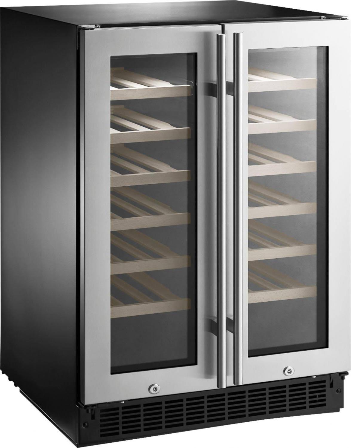NS-BC2ZSS1 Dual Zone Wine & Beverage Cooler, 42-Bottle/128-Can Capacity, Stainless Steel, Glass Doors