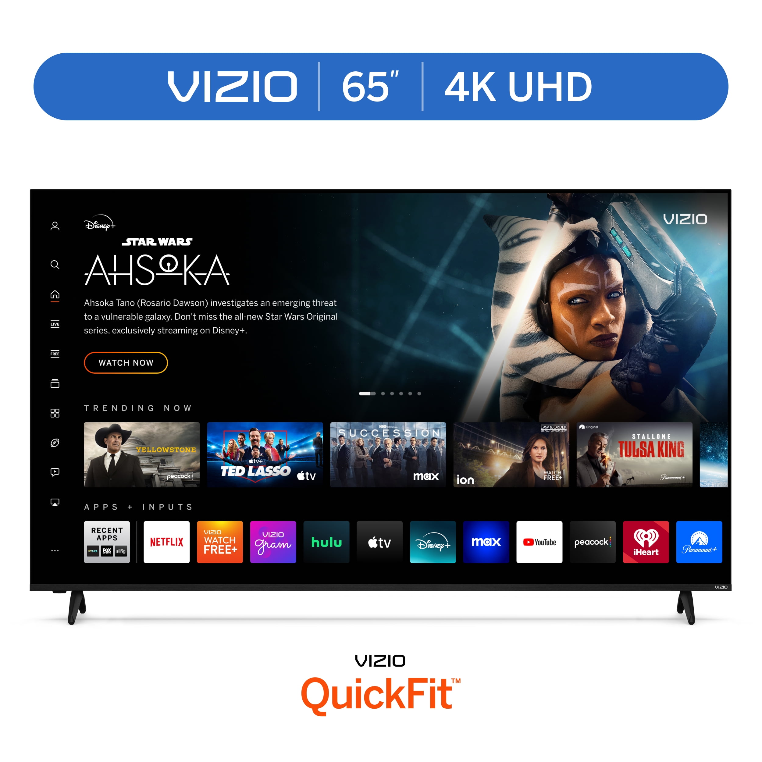 VIZIO 65′′ 4K UHD Smart TV with Dolby Vision HDR, WiFi 6, and Voice Control – Model V4K65M-0804