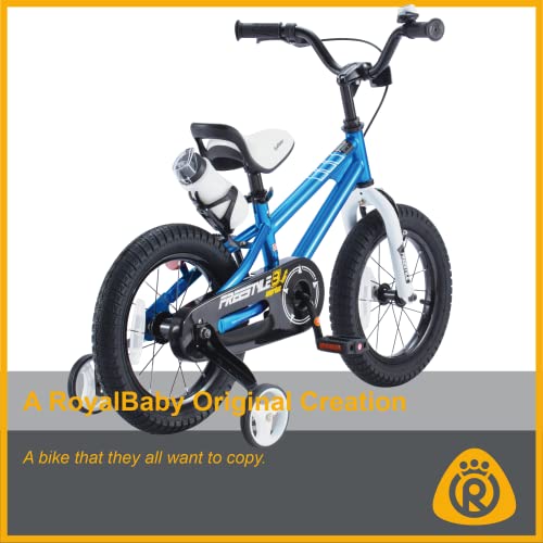 RoyalBaby Freestyle Kids BMX Bike with Training Wheels, Steel Frame, Adjustable Seat, 12/14/16 Inch, CPSC Certified