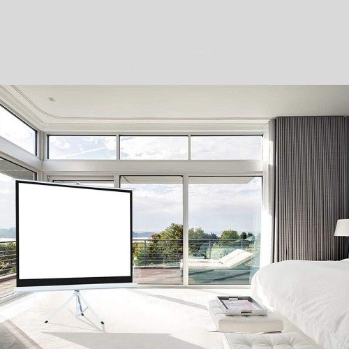 Premium 72′′ White Tripod Projector Screen – 4:3 HD for Home Theater & Office Presentations