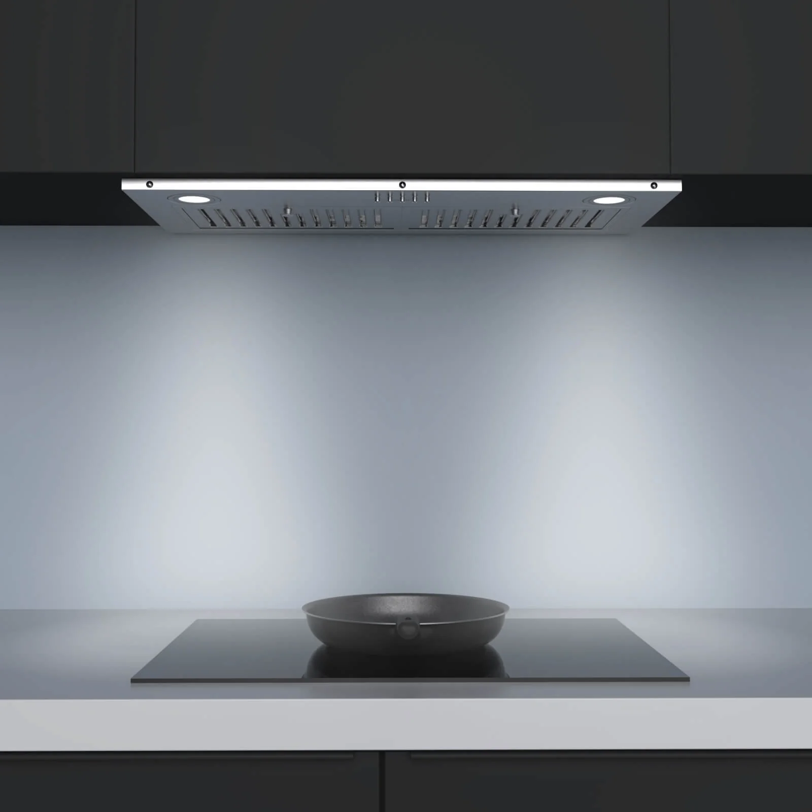 hermitlux 30′′ Insert Range Hood HMX-USB13G70-AC, 600 CFM, 3-Speed, LED Light, Ducted/Ductless, Stainless Steel