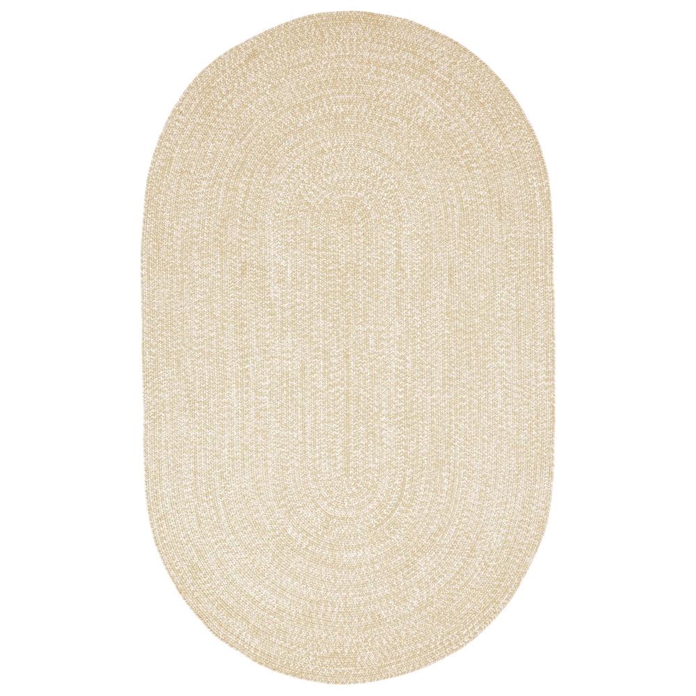 SUPERIOR Braided Oval Area Rug 8×10, Cream/White – Indoor Outdoor, Stain & Fade Resistant, OEKO-TEX Certified