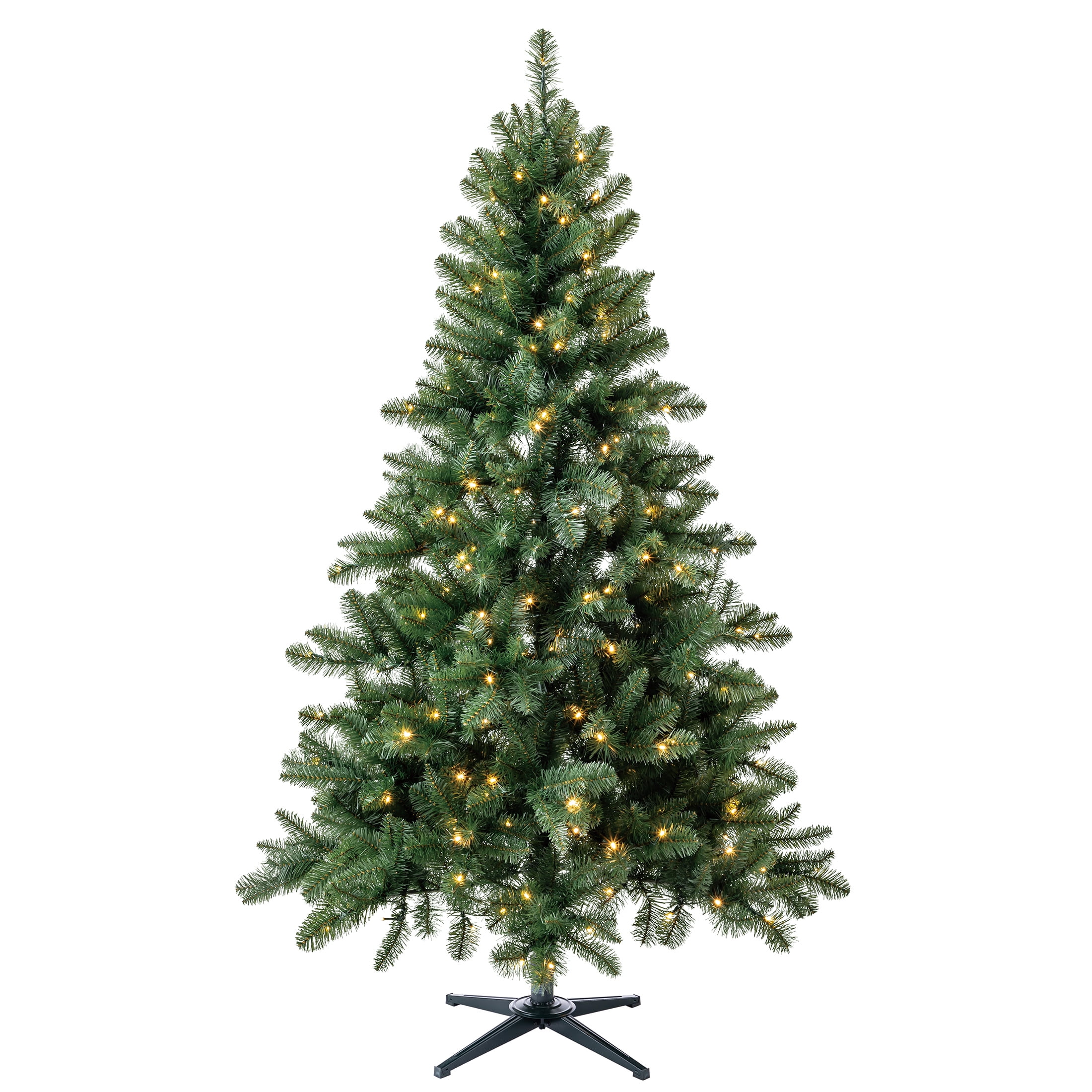 Holiday Time 6.5′ Windham Spruce Artificial Christmas Tree, Pre-Lit with Clear LED Lights, 936 Tips, Green