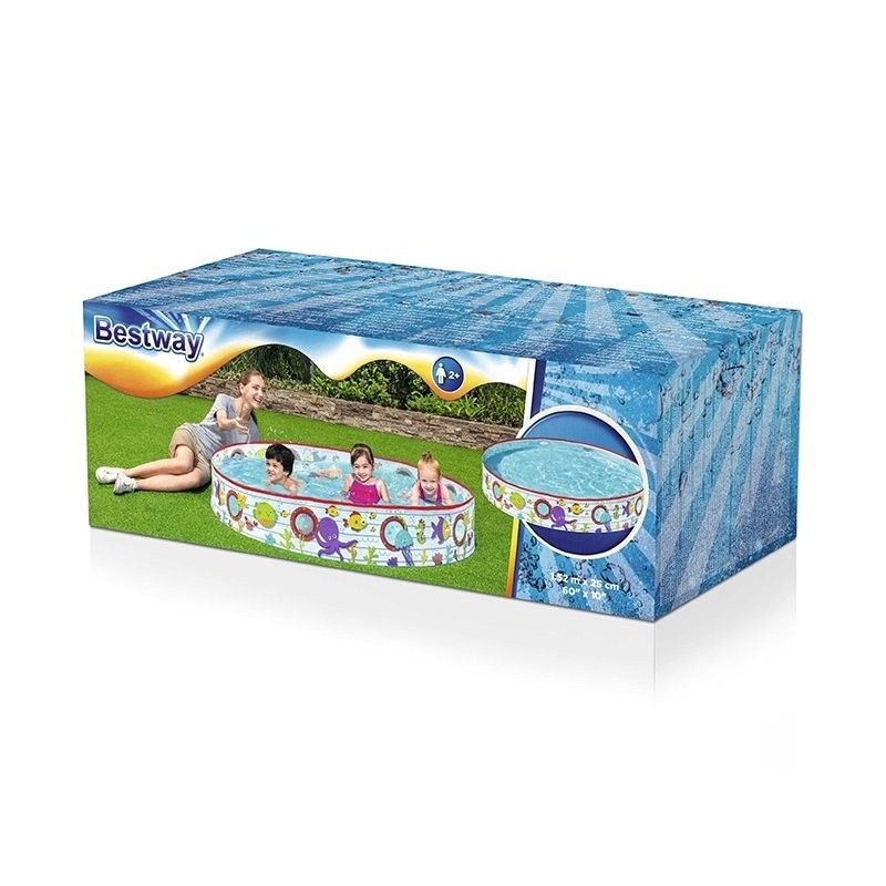 Bestway Piscina Rigida Infantil Pvc Peces 152x25 Cm +2 Años Jardin 55029